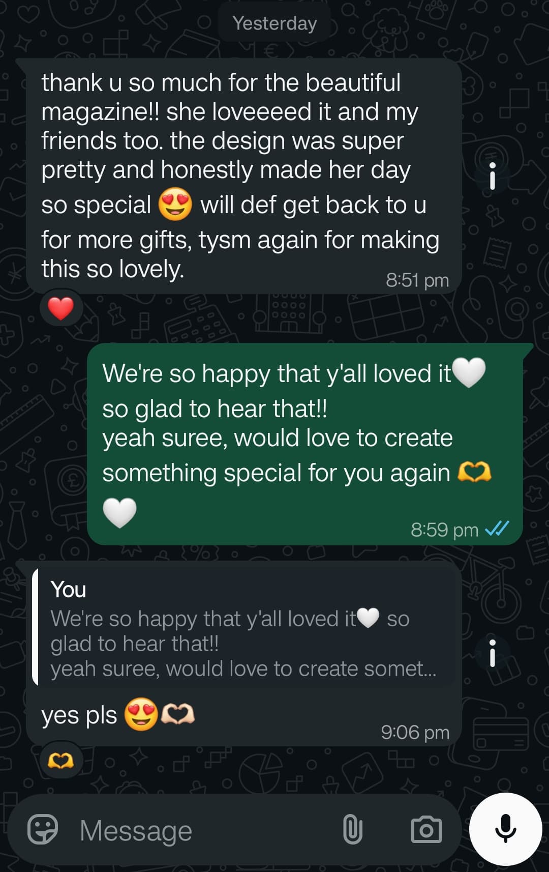 Customer review screenshot